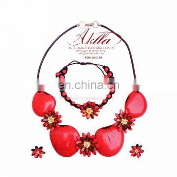 Tagua, Melon and Kiwicha Organic and Ethnic Sets: Necklaces, Earrings and Wristbands photo-2