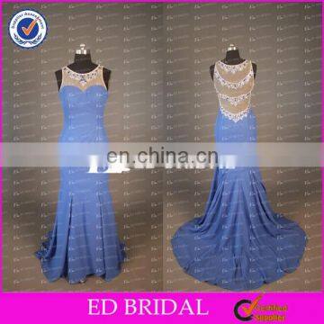 CE768 New Model Fashion See Through Back Beaded Designer Evening Gowns