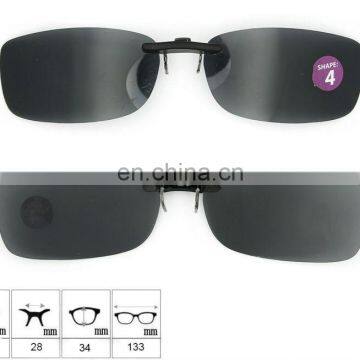 2014 new design polarized lens with case clip up sunglasses