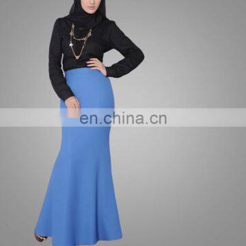 Simple Baju Skirt Hijab Jubah Party Muslimah Wearing Slim Ladies Maxi Islamic Dress Baju Dresses Malayu Long Maxi Skirts photo-3