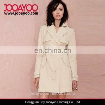 Latest Autumn / Winter Women Fashion Wear Wide Lapel Classic Trench Coat
