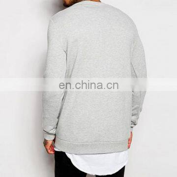China Supplier Custom Plain Longline Wholesale Crewneck Sweatshirt Man photo-4