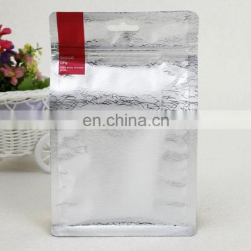 Full color printing sealing aluminum foil bag with logo printing with zipper and handing