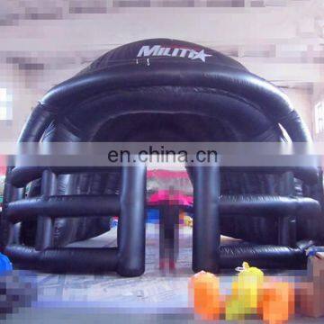 black inflatable football helmet tunnel for game decor