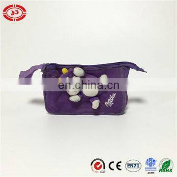 Purple Milka Bag with PVC Transparent Kids Pencil Bag Gift