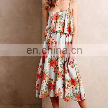 SP15 SEASON LADY DRESS LONG DRESS EVENING DRESS Poppy Field Dress- OEM