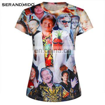 Custom wholesale Full Sublimated 3d Printed women Tshirt
