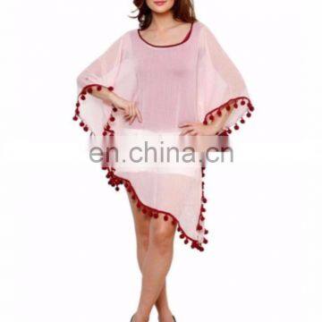 Pink mania women asymmetric islamic kaftan