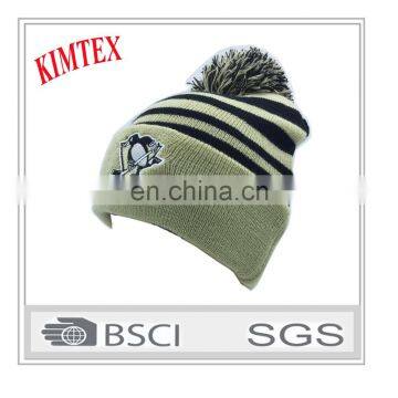 Custom Wholesale Design Fashion Winter Knitted Hat with pom pom