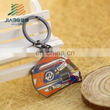 Hard Enamel Motor Cycle Helmet Metal Custom Keychain for Wholesales photo-2