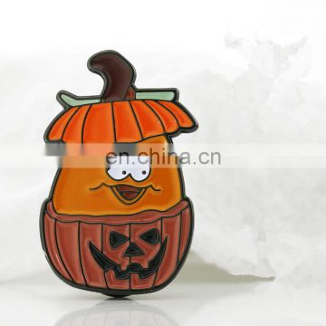 Metal pumpkin custom enamel pin badge for hallowmas