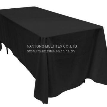 black polyester tablecloth wedding and banquet tablecloth in 70x120