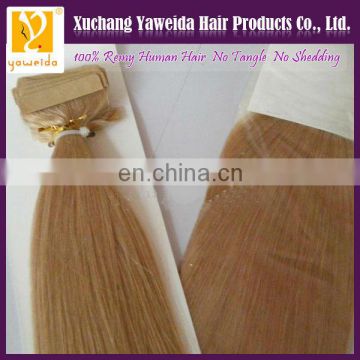 High quality remy tape skin weft hair extension light color for new year