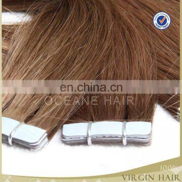 Drouble drawn 2.5g/piece 8-40 inch tape hair extension 27/613 color gray hair curly tape hair extensions