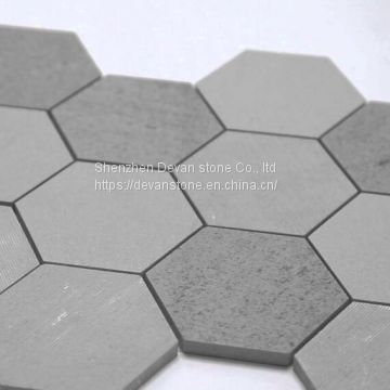 latest hexagone grey marble backsplash mosaic