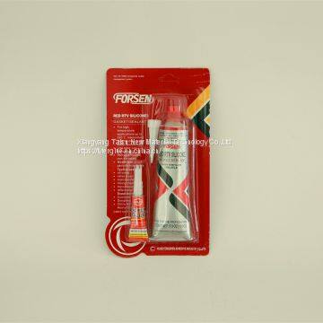 Red 596 Fast Curing RTV Silicone Sealant Gasket Maker 85g with 2g Super Glue