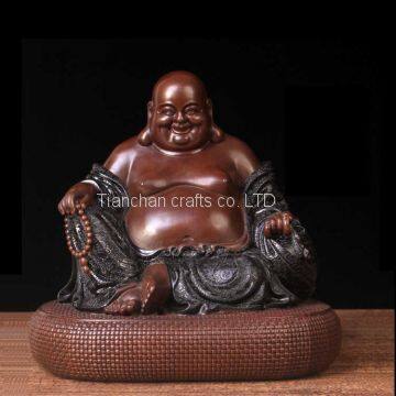 The Antique Fat Buddha Statue Buddha Shown Smiling With Big Belly photo-4