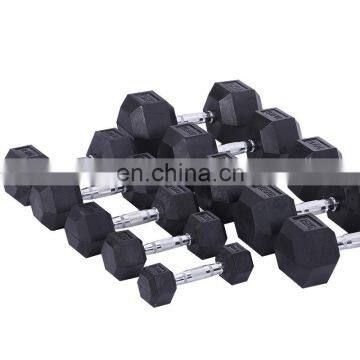 Adjustable Dumbbell Logo Sport Gym Fitness Cheap Dumbbell Sets Hex Rubber Dumbbells photo-3