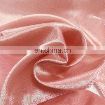 HOT SALE 100% polyester pink taffeta fabric for wedding/party decoration