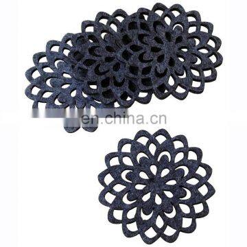 Hot Selling Cute Polyester Felt Coaster With Cork Bottom photo-3