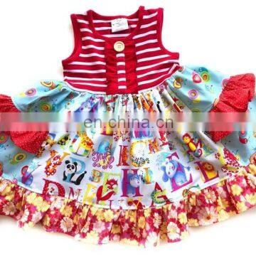 Boutique Cotton Children Dresses Cute Party Wear Flower Girl Dresses