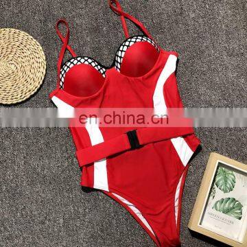 2019 Push up Mesh Bikinis Mujer Monokini String One-piece Suits Sexy Swimwear Women Swimsuit Summer Beach Wear Swim Suit photo-3