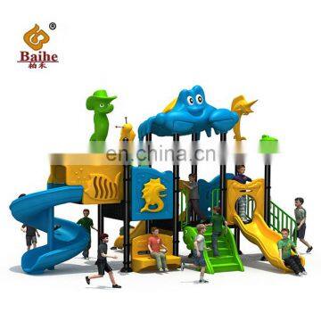 Simple outdoor playground equipment amusement slide with children slide swing sets toys for kids