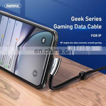 Remax Qiker Series RC-061i 1.2M High-hardness Metal Shell Special Games Multi-function Data Nylon Phone Right Angle Usb Cable photo-6