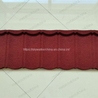 Brick Red Terracotta Color Stone Coated Metal Roof Tile - Classic Bond