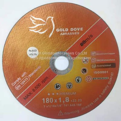 Cuttig disc Cutoff disc 7inch GOLDDOVE abrasive wheel for metal and stainless steel