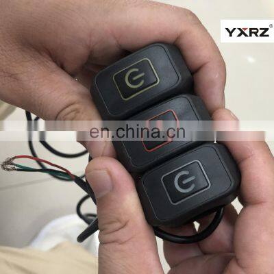 Waterproof 22mm 2 Wheeler Connector Push Button Colorful Led Light Motorcycle Handlebar Switch