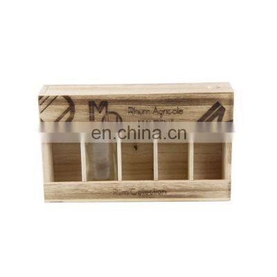 Customized luxury natural color handmade paulownia wooden gift box with sliding lid