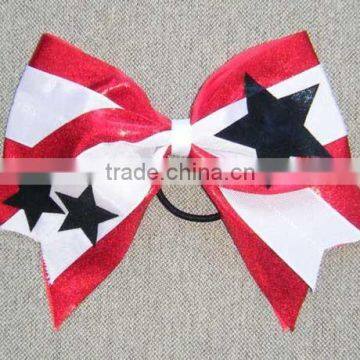 shiny hair bow with stones