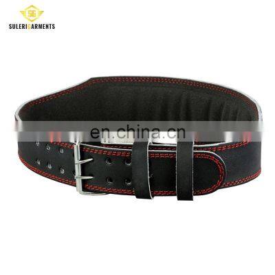 Weightlifting Belt Cowhide Leather Men Lumbar Protection Gym Fitness Training Weight Lifting Belts photo-3
