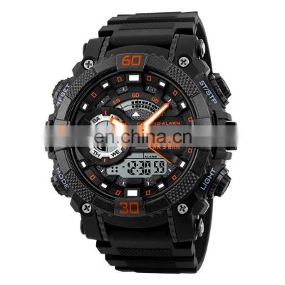 SKMEI 1228 my brand name logo custom printed watch dual time zone watch digital quartz sport watch for men