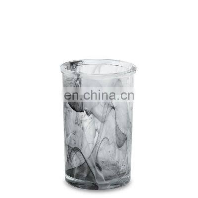 Latest Style Ink Design Glass Bathroom Accessories Sets Hot Sales Hotel Bathroom Set Top Quality 4pcs Bathroom Set Glass photo-3