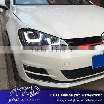 AKD Car Styling for VW Golf 7 LED Headlights B-Type 2013-2014 LED Head Lamp Projector Bi Xenon Hid H7 photo-5
