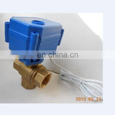 electric 3 ways valves brass dn15 dn20 mini 12v 3 way ball valves