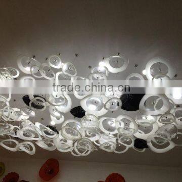 Luxury classic glass plates suspended roof decoration