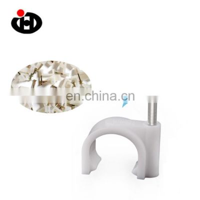 JINGHONG Thin Cheap Metal Cable Clip Plastic Nail Line Card