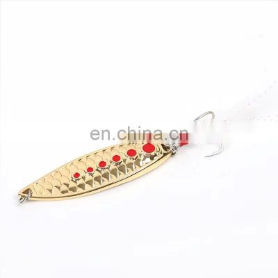 Byloo Hot sell fishing lure items spoon Metal lure bait rotating sequin bait sea bass black fish hard bait spinner pesca