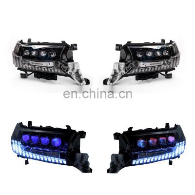 car light accessories head lamp for LAND CRUISER FJ200 headlight 4 lens 2016-2021