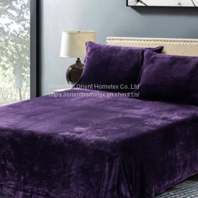 flannel fleece bed sheet set
