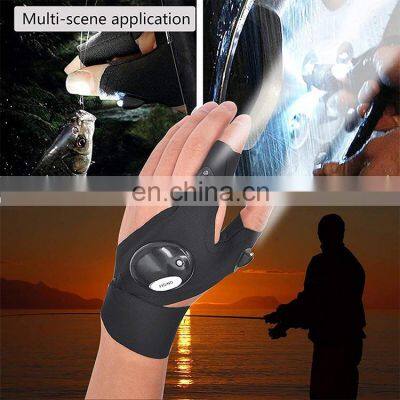 Battery Powered Magic Fastening Strap Handsfree Working LED Flashlight Gloves For Christmas Gift photo-3
