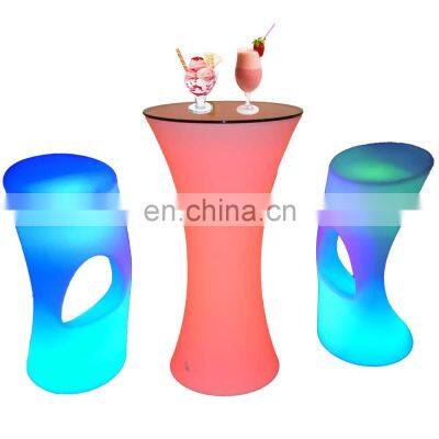 pub rgb modern furniture glowing hotel counter stools dj table modern glowing coffee shop led chair