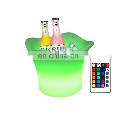 New Design Wholesale RGB Color Change Battery Control Drink Barware KTV Bars Wine Champagne Beer Cooler