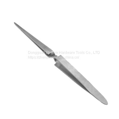 Stainless steel cross reverse tweezers Fine pointed round head reverse fork tweezers Effort saving tweezers Fixed clamp Open