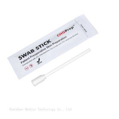 CHG Chlorhexidine Gluconate Medical Disinfectant Swab Stick with Rectangular Head