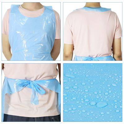 Factory Direct Disposable Waterproof Plastic Apron Clear Industrial LDPE Make Up Beauty Salon Apron For Adults Kitchen Cooking photo-3