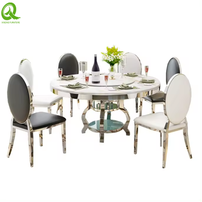 Stainless Steel Luxury Wedding Party Event Restaurant Oval Tables Cake Table Dining Table photo-2